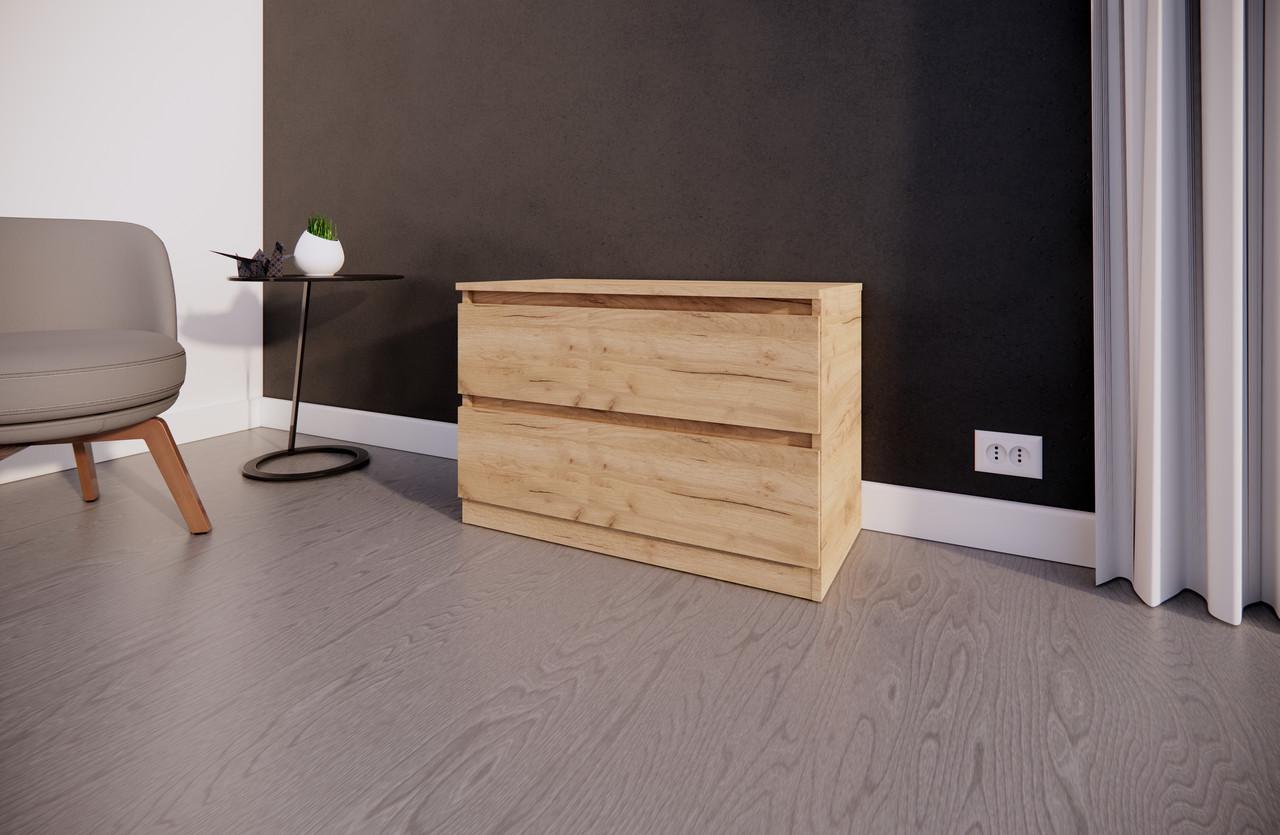 Комод MEBEX на 2 шухляди 80х40х54,4 см Дуб Крафт (VM2B800DC) - фото 4