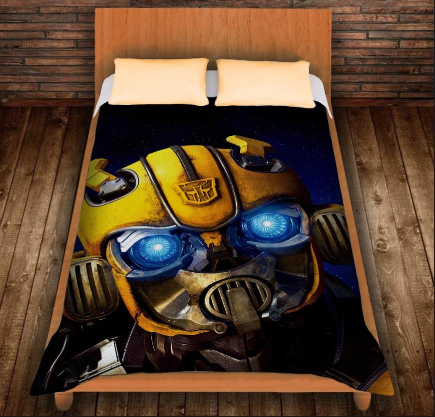 Плед с 3D принтом Трансформеры Bumblebee Face 150x200 см (epi_0123)