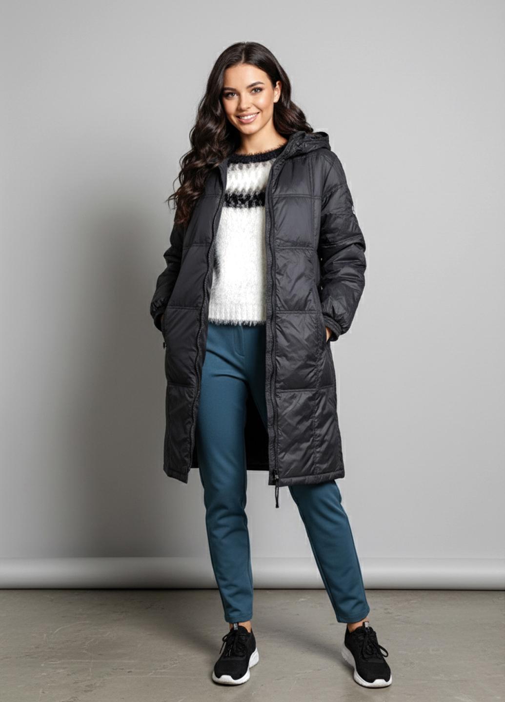 Пуховик женский Number Nine DW-011 демисезонный с капюшоном р. 42 Черный (DW-011-42) - фото 2 Пуховик женский Number Nine DW-011 демисезонный с капюшоном р. 42 Черный (DW-011-42) - фото 2