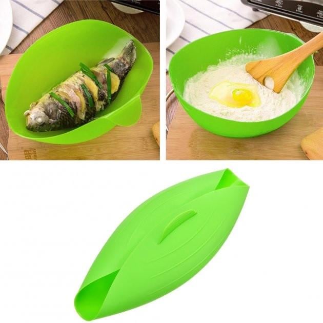 Миска-форма силиконовая для выпечки 7708, зеленая - фото 4 Миска-форма силиконовая для выпечки 7708, зеленая - фото 4