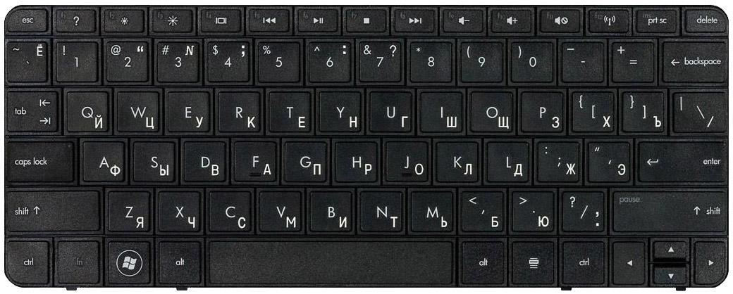 Клавиатура для ноутбука HP Compaq Mini 110-3000 Black