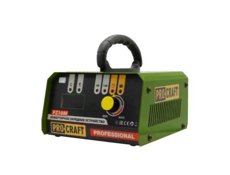 Зарядное устройство инверторное Procraft PZ10M 6/12В 10А нержавеющая сталь (29327466)
