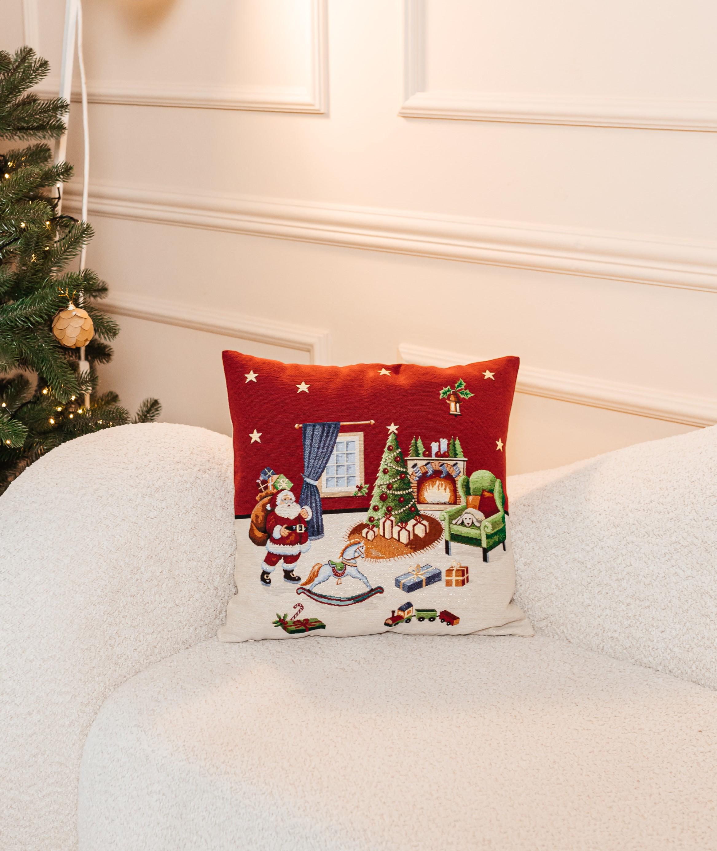 Наволочка новогодняя гобеленовая без наполнения 45х45 см (HOGAR-PC) - фото 3 Наволочка новогодняя гобеленовая без наполнения 45х45 см (HOGAR-PC) - фото 3