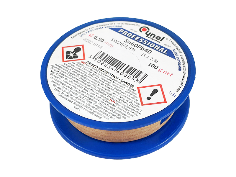 Припой оловянно-свинцовый Cynel Sn60Pb40-SW26 0,5 мм 100 г (8120)