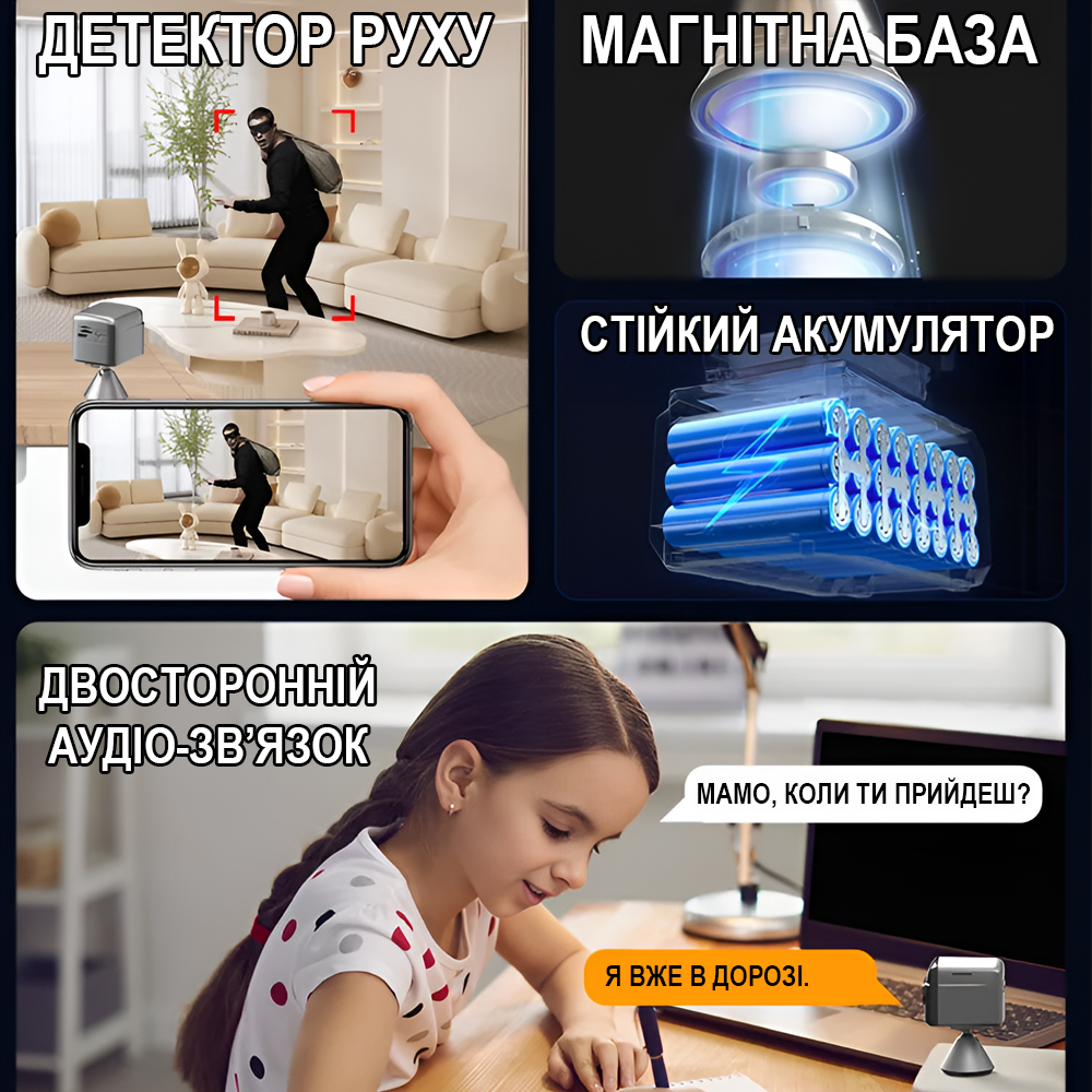 Камера видеонаблюдения беспроводная Camsoy S60G 4G мини с двойной линзой и датчиком движения 3 Мп 2К iOS/Android - фото 9 Камера видеонаблюдения беспроводная Camsoy S60G 4G мини с двойной линзой и датчиком движения 3 Мп 2К iOS/Android - фото 9