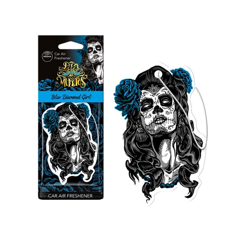 Ароматизатор Aroma Car Cellulose Dia De Los Muertos Blue Diamond Girl (45332)