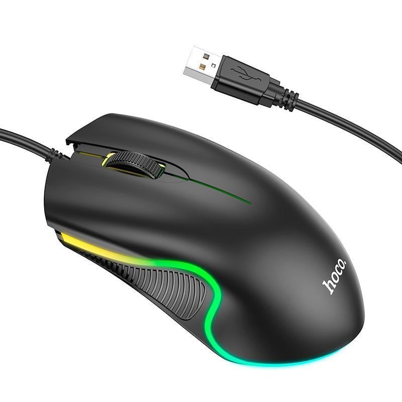 Компьютерная мышка Hoco Enjoy gaming luminous wired mouse GM19 (2005110373) - фото 2