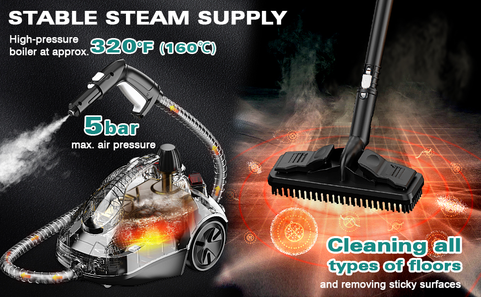 Пароочиститель KROQO SW618-D с 23 аксессуарами - фото 8 Пароочиститель KROQO SW618-D с 23 аксессуарами - фото 8