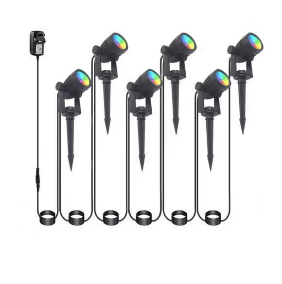 Ландшафтное светодиодное освещение RGB 6 в 1 с дистанционным управлением 16 цветов (LAN-RGB) Ландшафтное светодиодное освещение RGB 6 в 1 с дистанционным управлением 16 цветов (LAN-RGB)