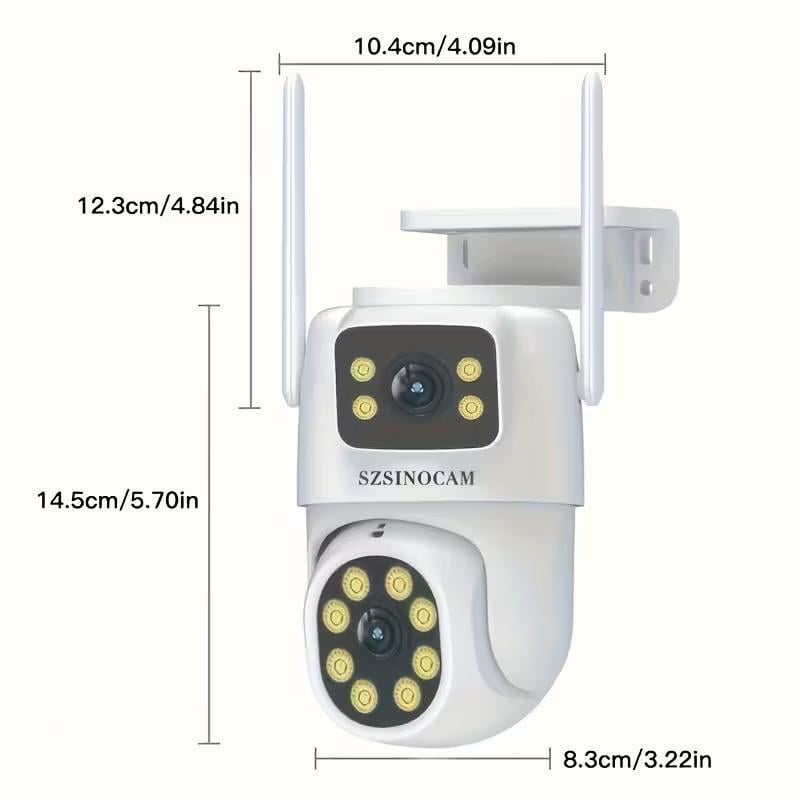 Камера уличная беспроводная Wi-Fi двойной объектив/ночное видение/обнаружением движения (k001) - фото 4