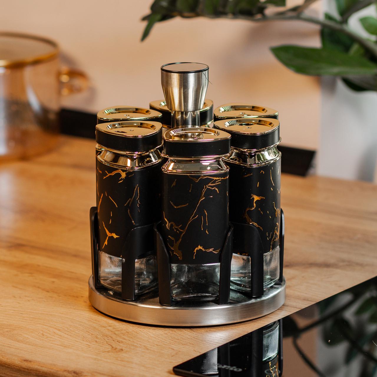 Набір баночок для спецій 6 шт. по 120 мл (HP1355) - фото 6 Набір баночок для спецій 6 шт. по 120 мл (HP1355) - фото 6