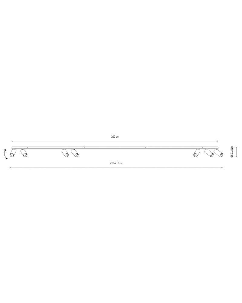 Спот поворотный Nowodvorski 11441 Fourty VII GU10 7x10W IP20 Светло-серый (23913224) - фото 2 Спот поворотный Nowodvorski 11441 Fourty VII GU10 7x10W IP20 Светло-серый (23913224) - фото 2