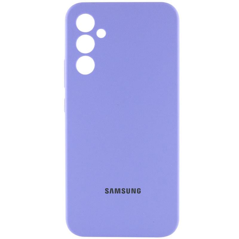 Противоударный Чехол Silicone Cover Lakshmi Full Camera (AAA) with Logo для Samsung Galaxy S24 FE Сиреневый / Dasheen
