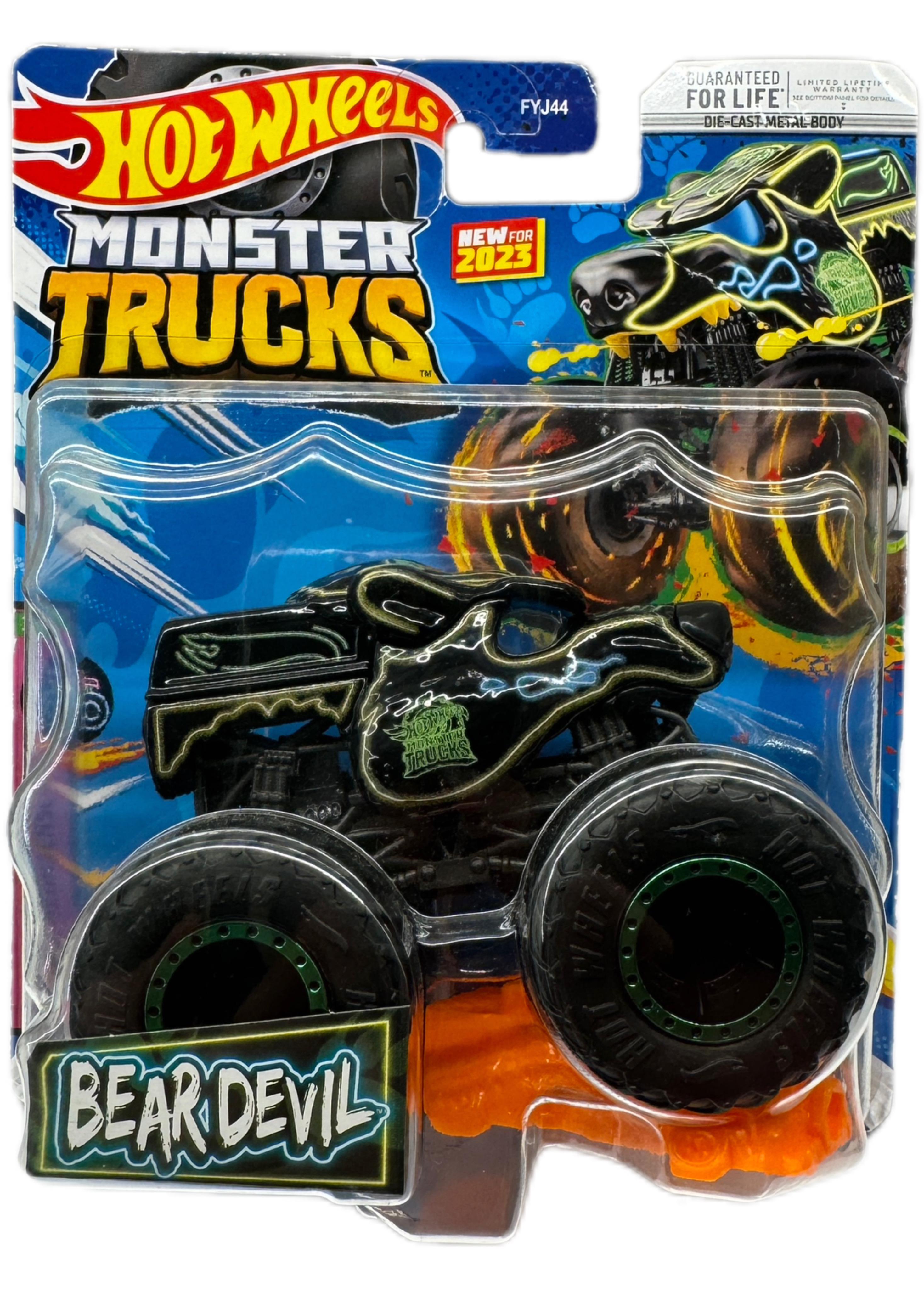 Игрушечная машинка-внедорожник Hot Wheels Monster truck Bear Devil 3/5 More Neonsense 2023 (17708640)