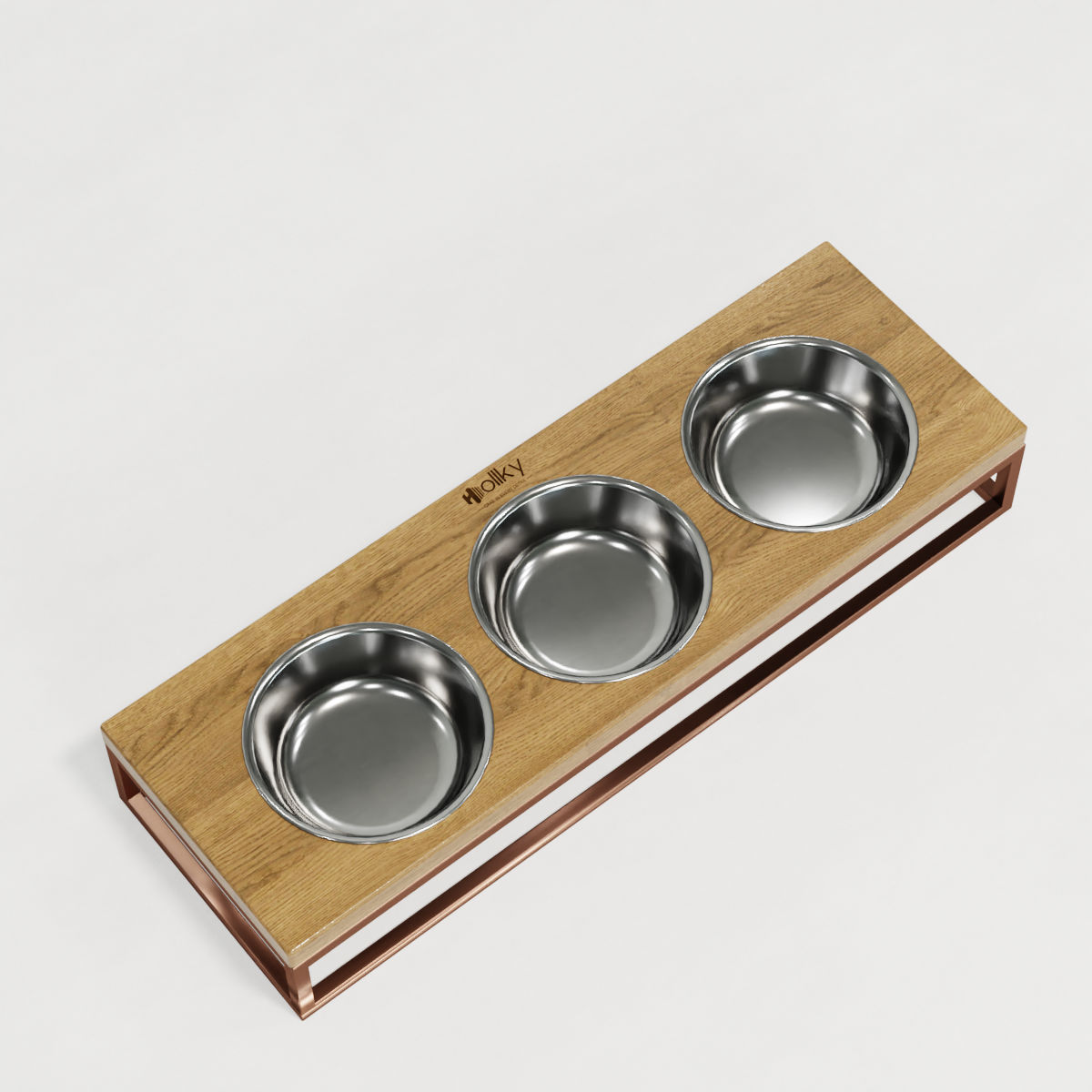 Миски на підставці для котів і маленьких собак Hollky Base Bar 3х0,45 л (Bar-54187-GLNT) - фото 7 Миски на підставці для котів і маленьких собак Hollky Base Bar 3х0,45 л (Bar-54187-GLNT) - фото 7