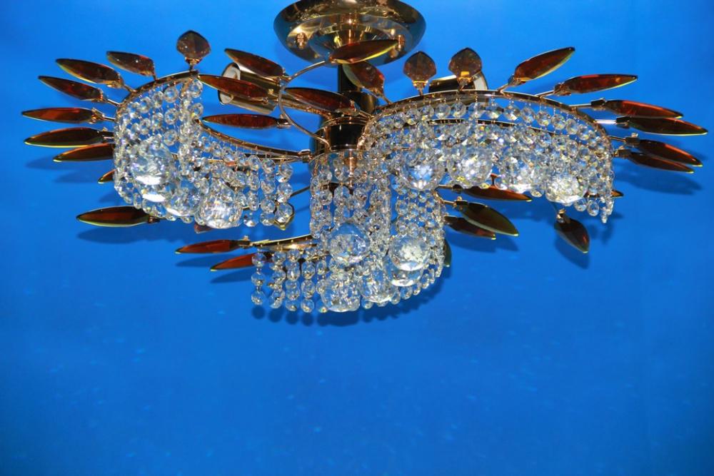 Хрустальная люстра L7185/3 FGD/BR Золото/Белый/Коричневый (AN000592)