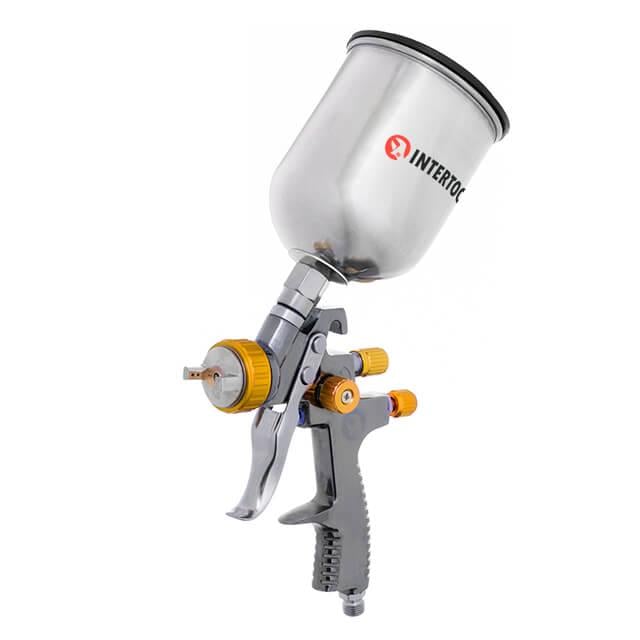 Фарбопульт пневматичний Intertool LVLP BRONZE професійний 1,8 мм 600 мл 1,5 бар (PT-0135)