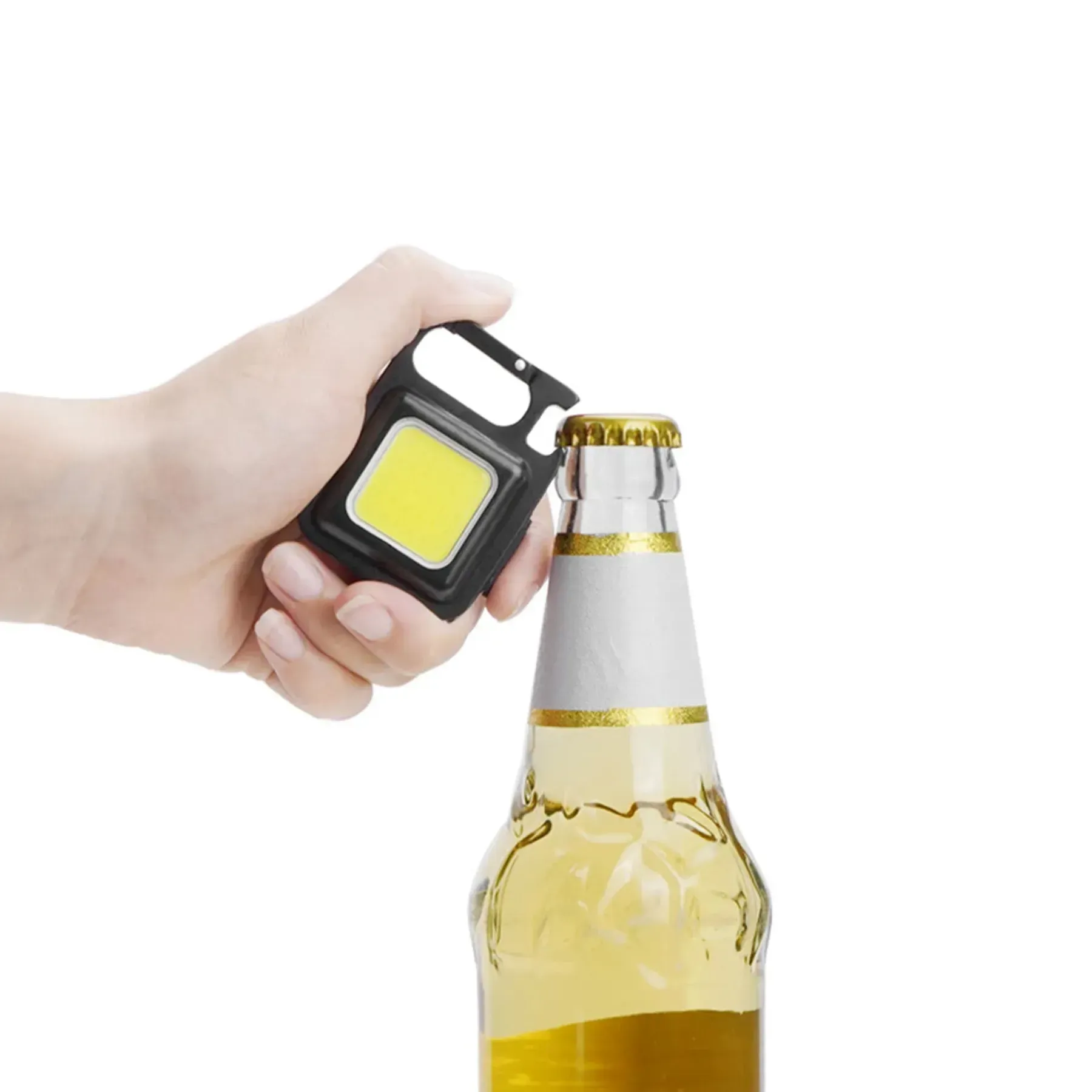 Ліхтар брелок акумуляторний з карабіном та відкривалкою LED COB 500 mAh (234565829) - фото 5