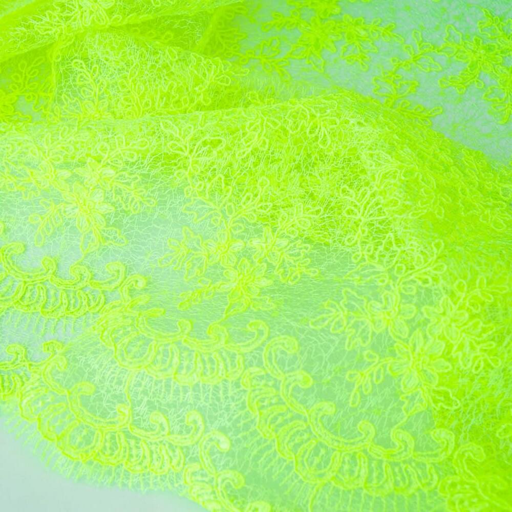Тканина гіпюр Красуня Неон салат (11740)