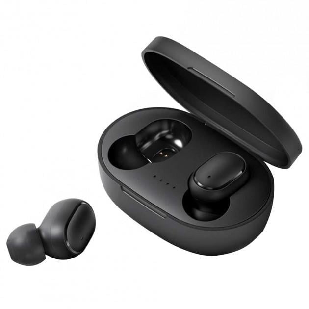 Беспроводные вакуумные наушники с гарнитурой A6S и кейсом Black