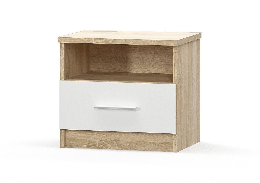 Тумба прикроватная Мебель-сервис Markos 2 шт. 510x372x456 мм Дуб самоа/Белый (27363082) - фото 3 Тумба прикроватная Мебель-сервис Markos 2 шт. 510x372x456 мм Дуб самоа/Белый (27363082) - фото 3