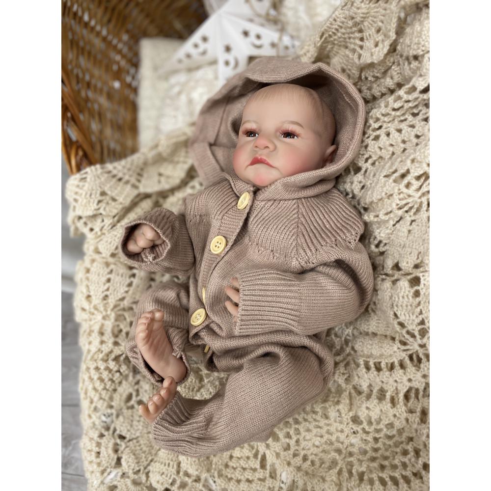 Кукла силиконовая коллекционная Reborn мальчик Сева полностью анатомическая виниловая 50 см