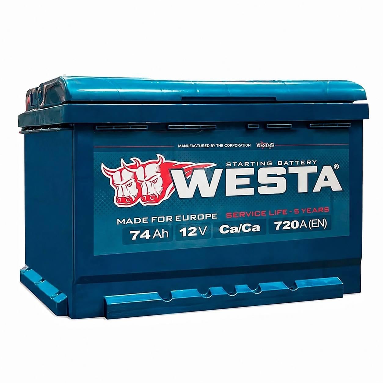 Акумулятор автомобільний Westa 74 Ah 720A R+ 12V (3150403444) Акумулятор автомобільний Westa 74 Ah 720A R+ 12V (3150403444)