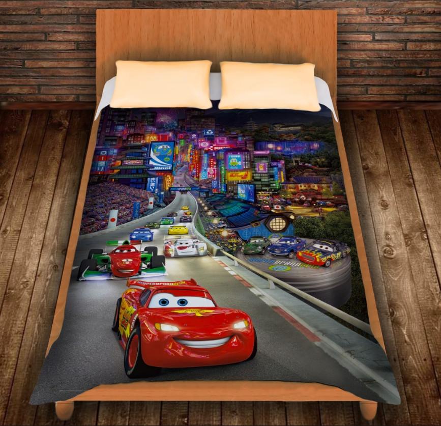 Плед с 3D принтом Тачки Ночной город 150x200 см (epi_0118)