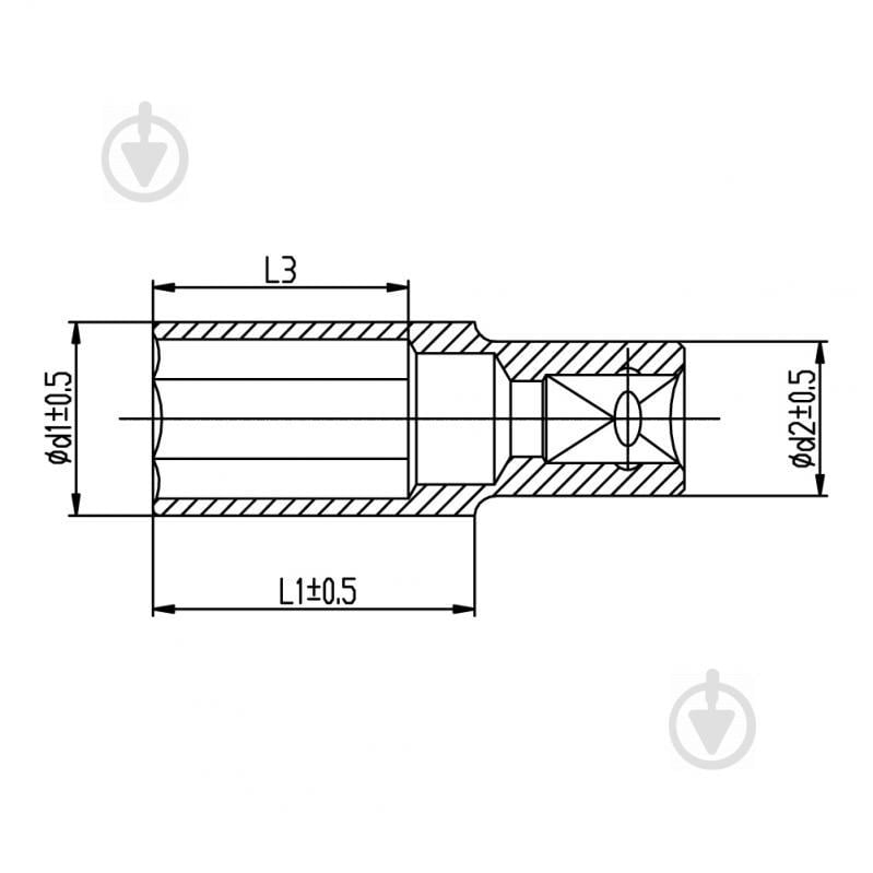 Насадка шестигранная длинная 1/2" 27мм CrV ULTRA (6072272) - фото 2