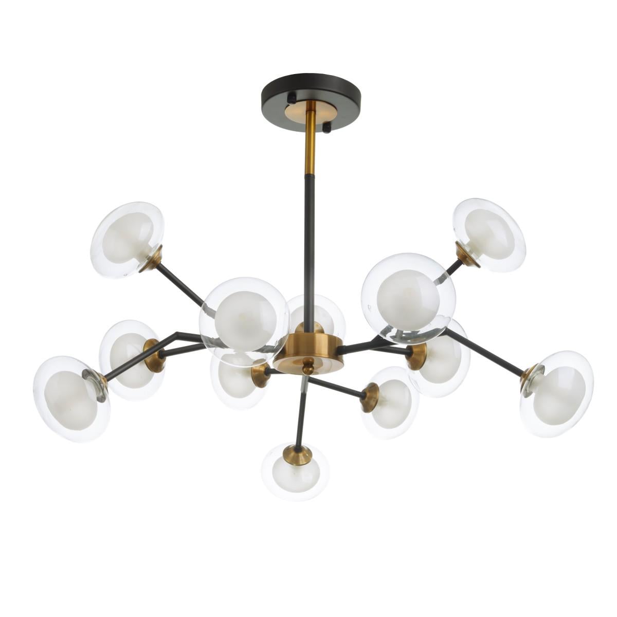 Люстра лофт Brille BL-919S/12 G9 BZ BK молекула галогенная Бронза