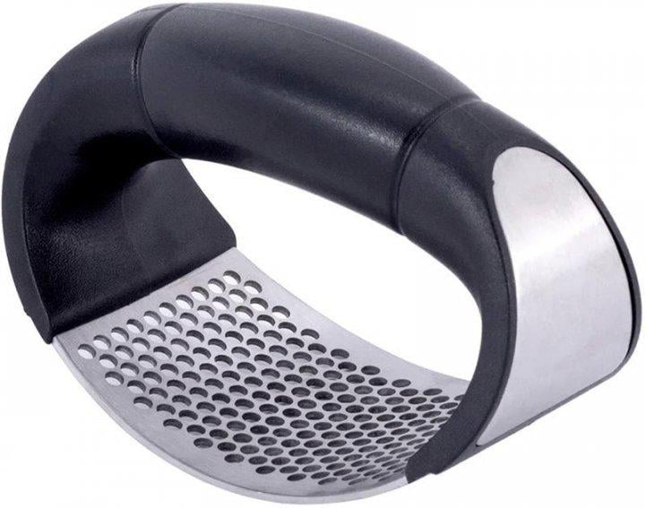 Пресс для чеснока Kamille из нержавеющей стали с пластиковой ручкой 10,8х5,2х7 см