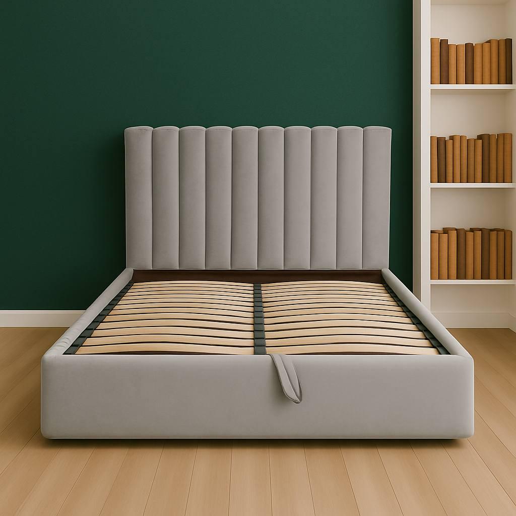 Кровать Suenos Ondulado с подъемным механизмом 160х200 см Lili 94 Серый (334100111-94) - фото 3