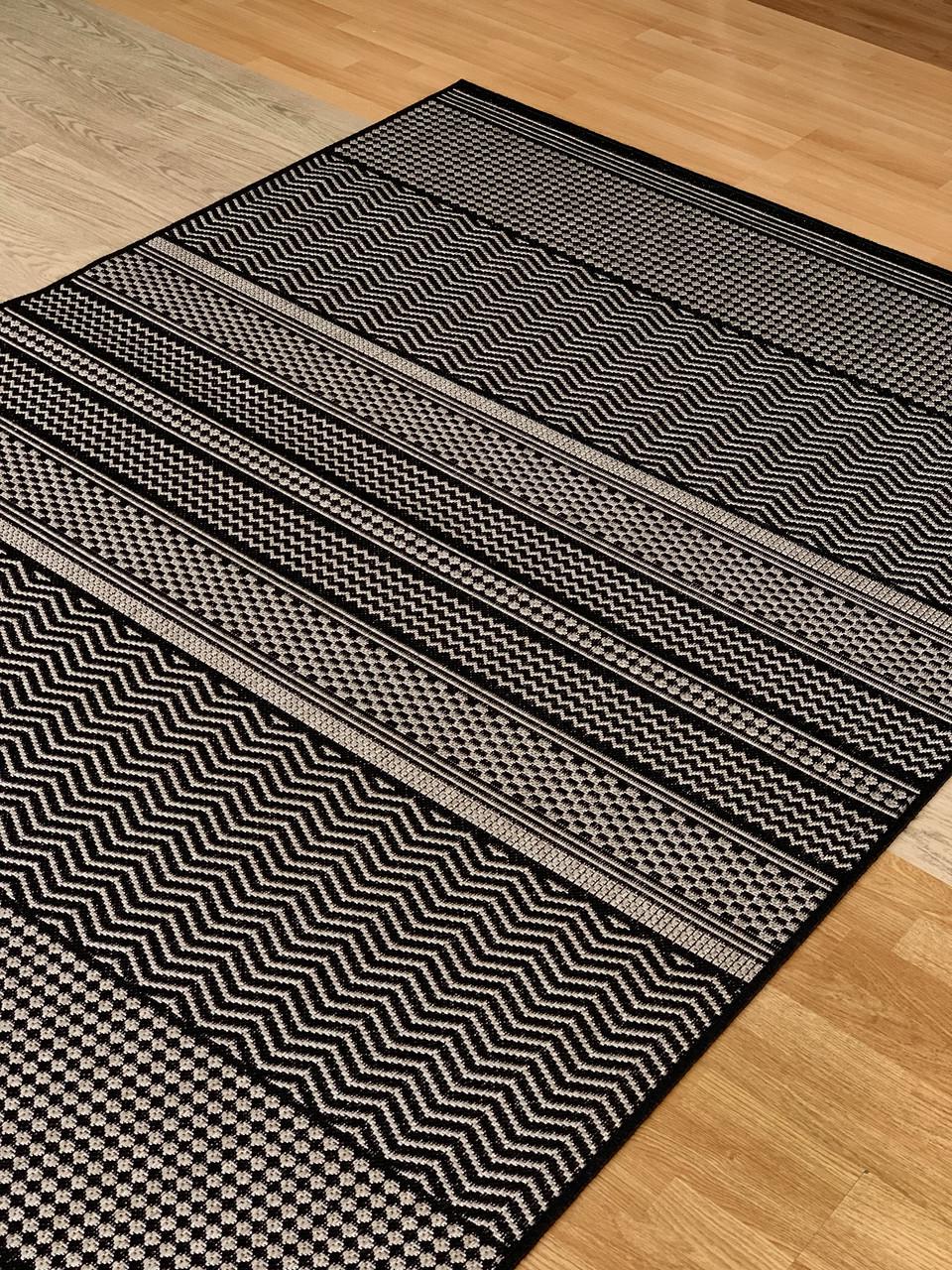 Килим безворсовий абстрактний 80х150 см Сірий (10271-0151) - фото 4 Килим безворсовий абстрактний 80х150 см Сірий (10271-0151) - фото 4