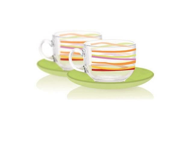 Сервіз чайний Luminarc Evolution Rubans 220 мл 12 пр. (P6883) Сервіз чайний Luminarc Evolution Rubans 220 мл 12 пр. (P6883)