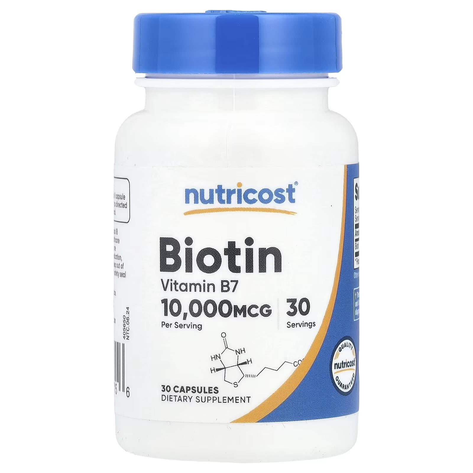 Биотин Nutricost Biotin 10,000 mcg 30 caps