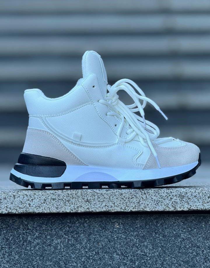 Кроссовки женские Saimaoji зимние на меху р. 38 Бежевый (32514237)