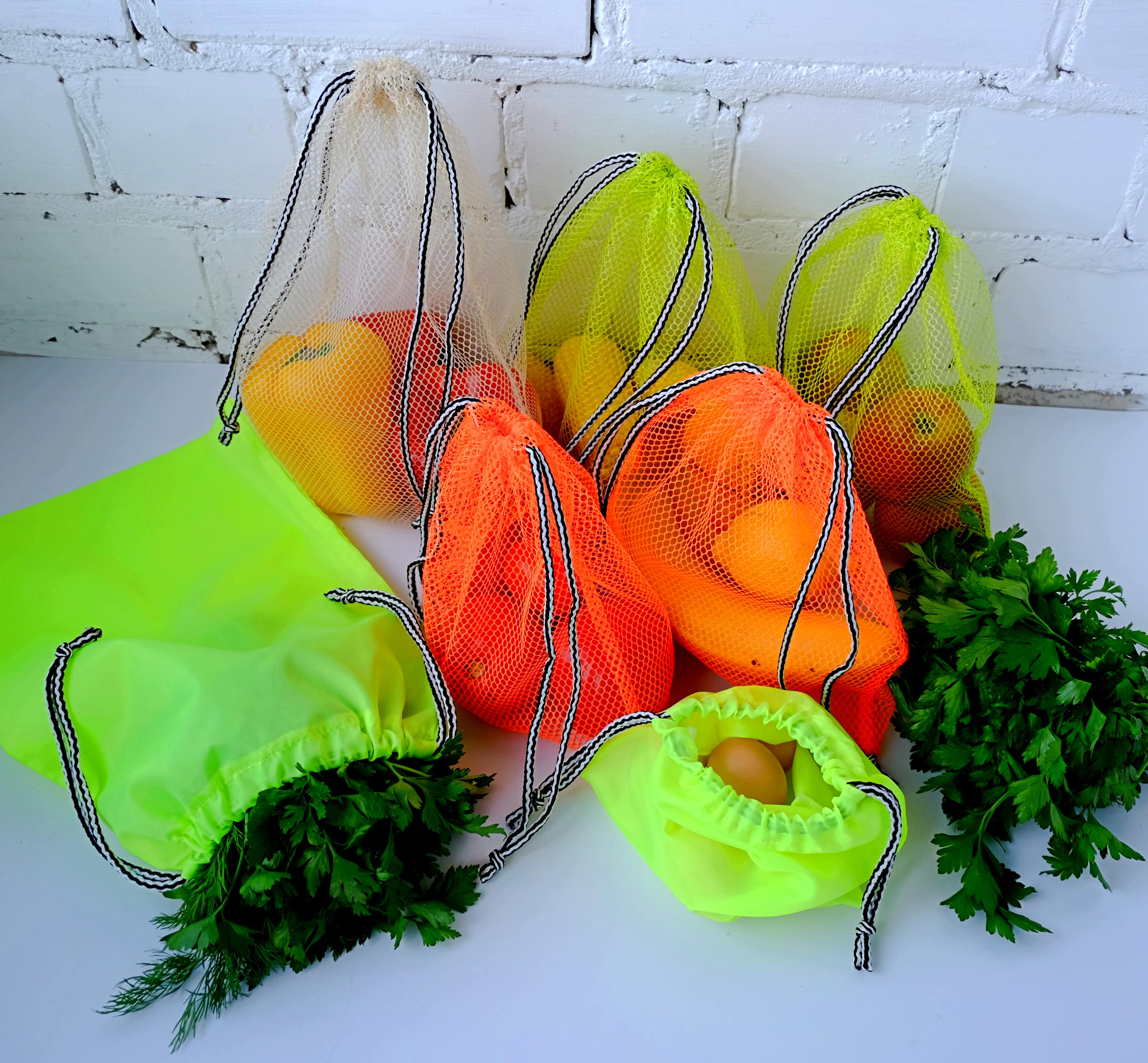 Набір мішечків для продуктів з міцної сітки Strong 7 шт. (29067479) - фото 2 Набір мішечків для продуктів з міцної сітки Strong 7 шт. (29067479) - фото 2