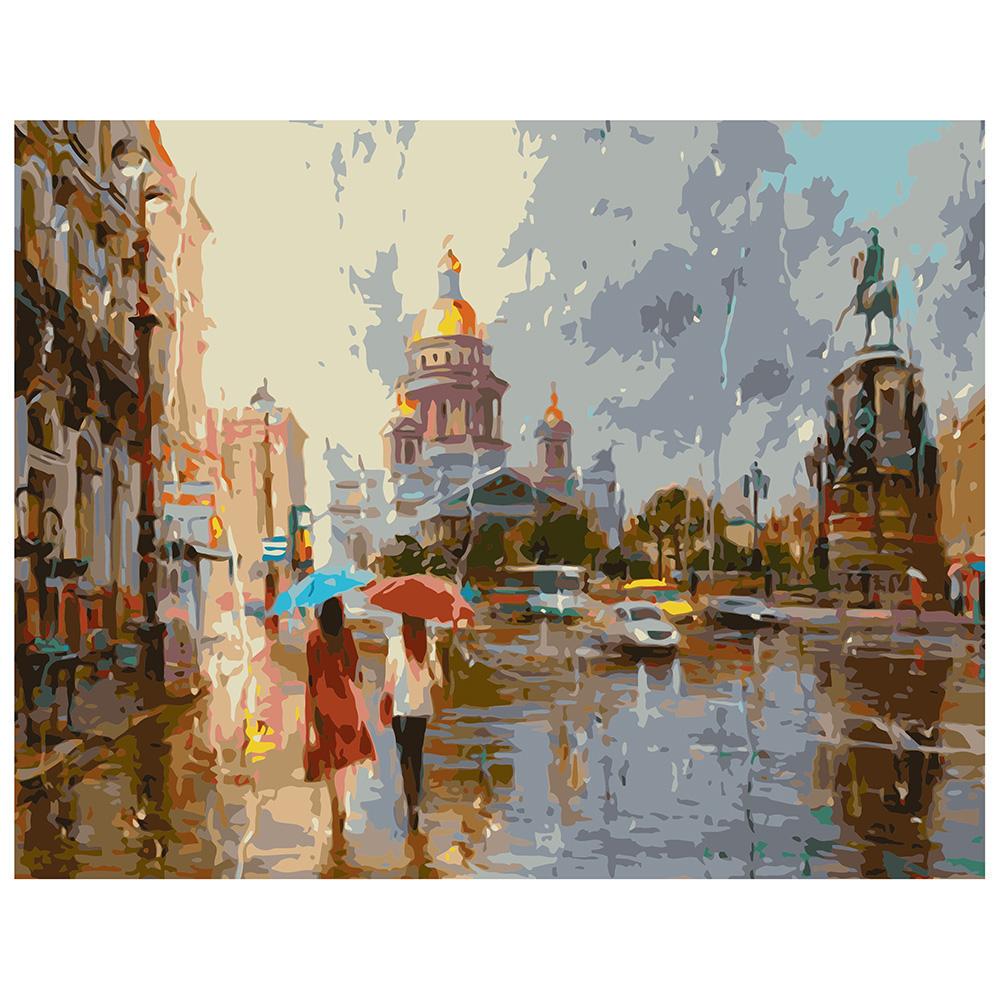 Картина по номерам Strateg Прогулка под дождем 40x50 см (VA-1508)