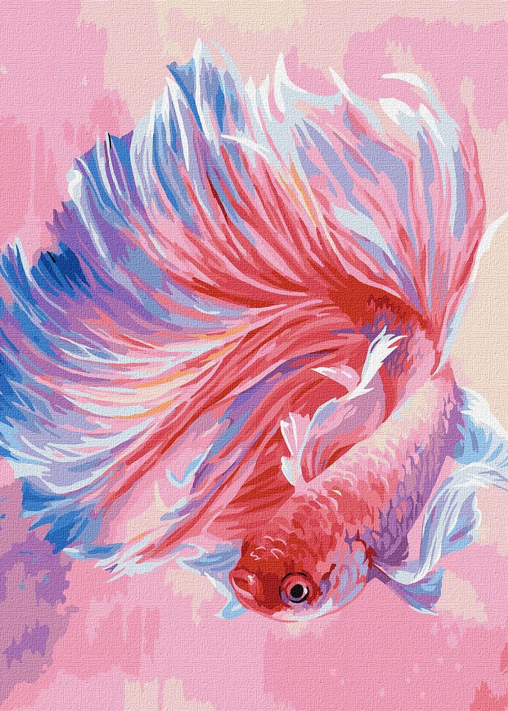 Картина по номерам Ідейка Рыба петушок 40х50 (KHO4459)