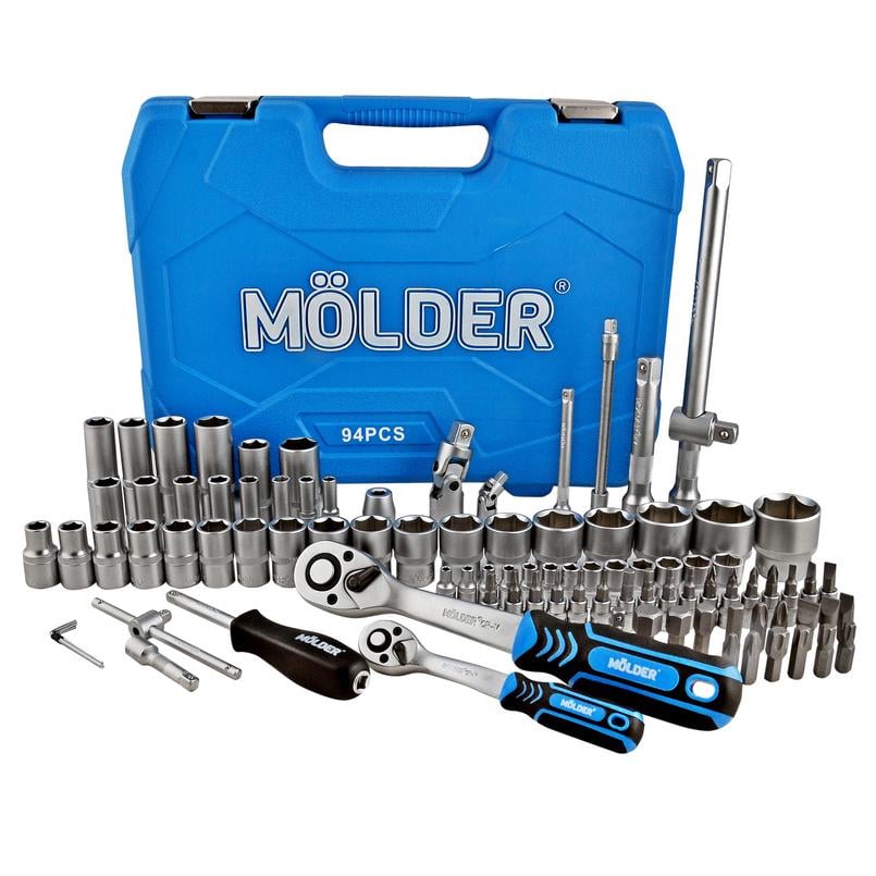 Набор инструментов Molder в кейсе 1/2" 1/4" 72 T CR-V 94 ед. (MT60094)