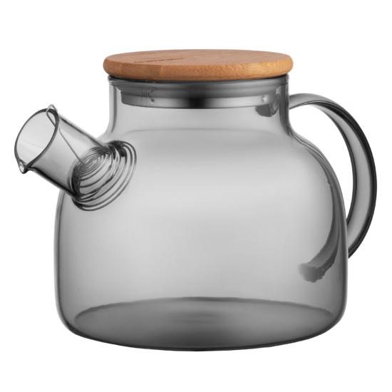 Заварочный чайники Ardesto AR3010GR боросиликатное стекло бамбук 1000 мл Graphite
