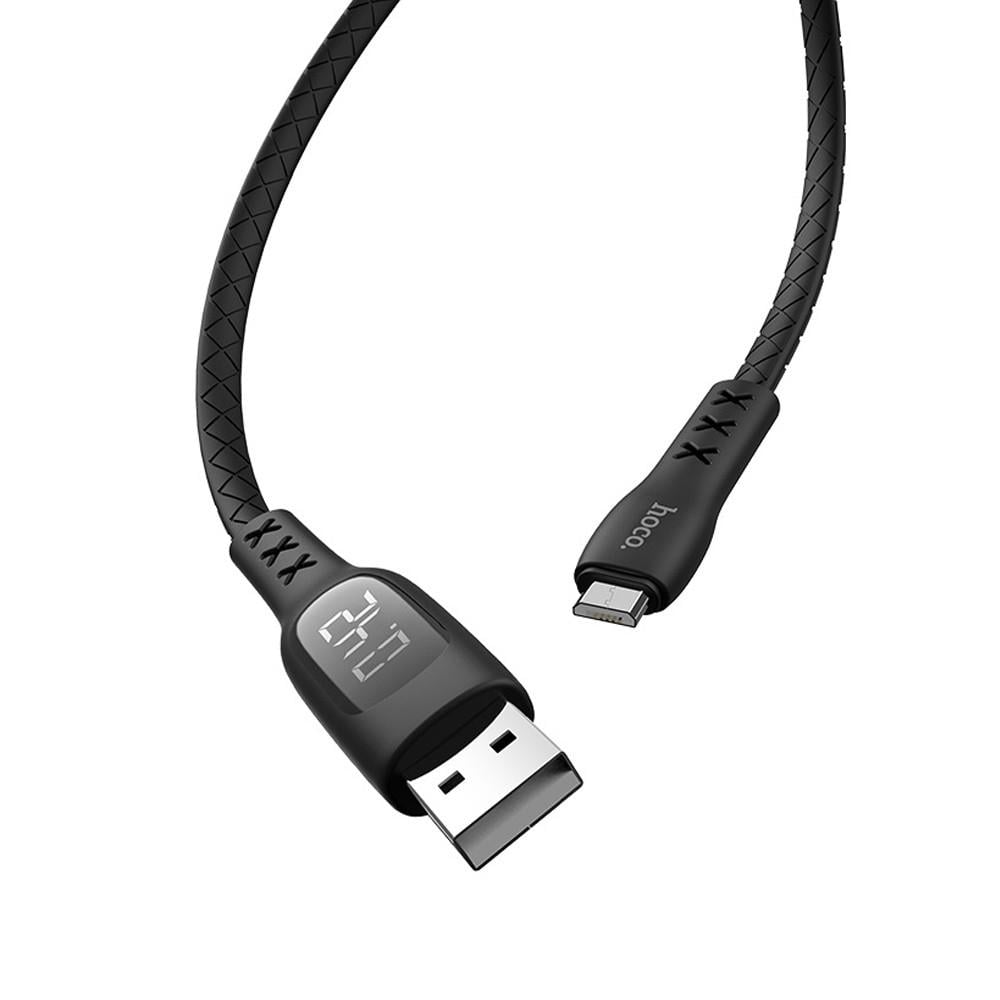 Кабель Hoco S6 Sentinel with timing display for micro Black Кабель Hoco S6 Sentinel with timing display for micro Black