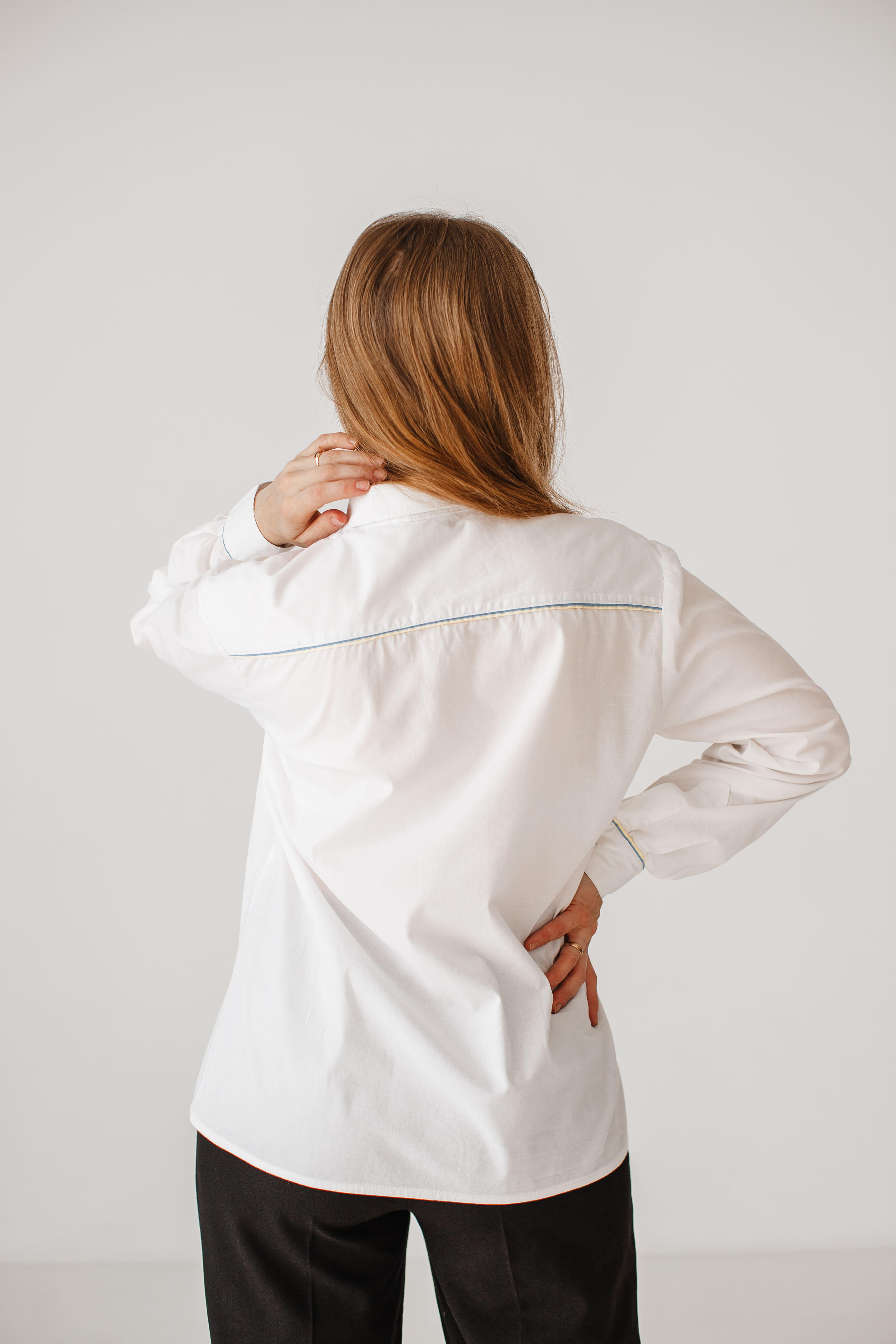 Сорочка пряма VSlatinina з класичним коміром S Білий (01234567812) - фото 5