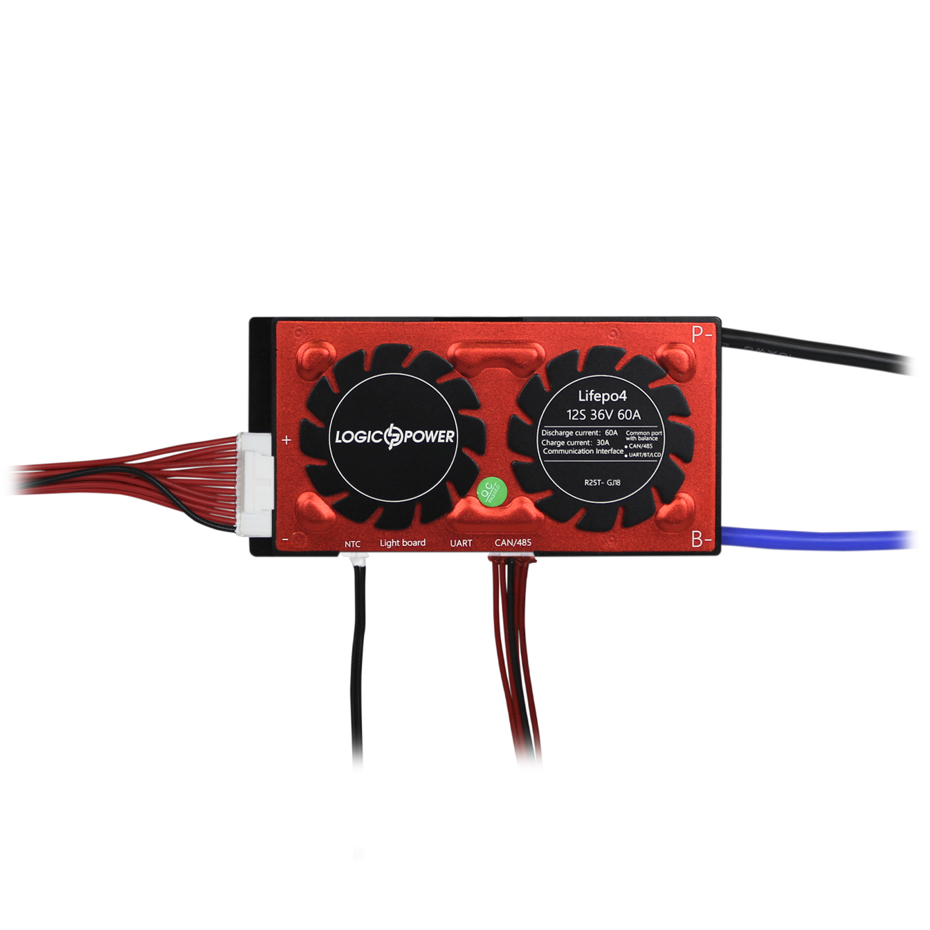 Плата Smart BMS LP LiFePO4 36V 12S Dis 60A Ch 30A UART+RS485+CAN