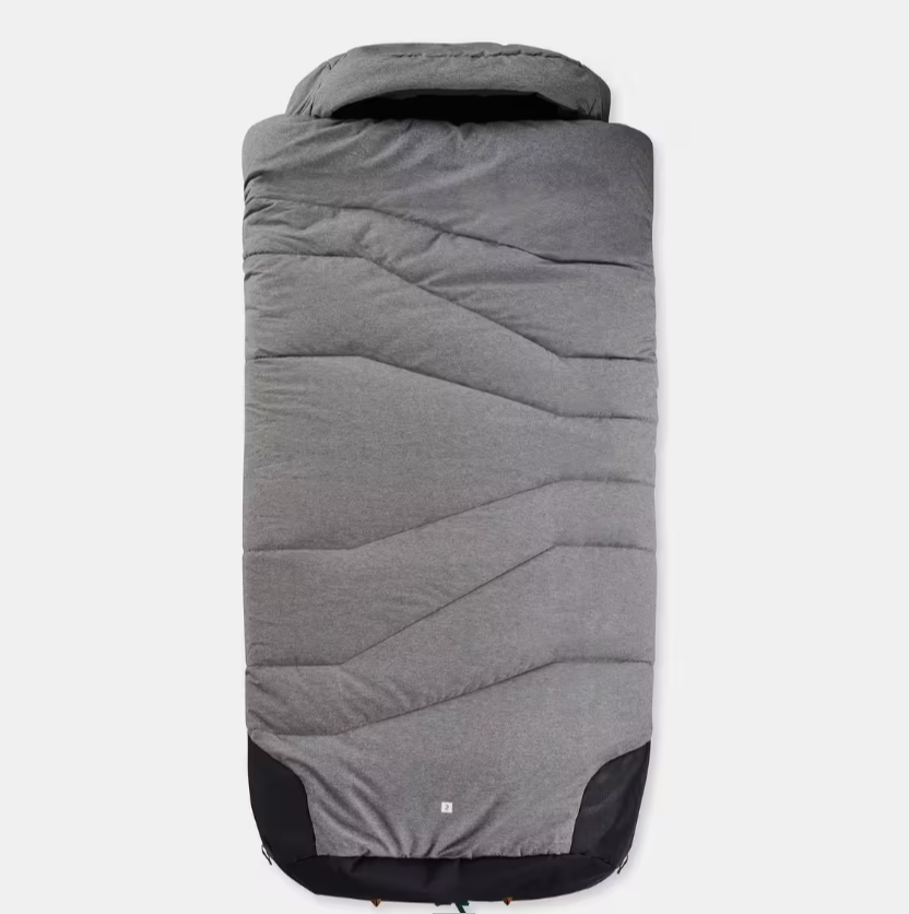 Мішок спальнийQuechua для кемпінгу 2в1 200x70х8 см Сірий