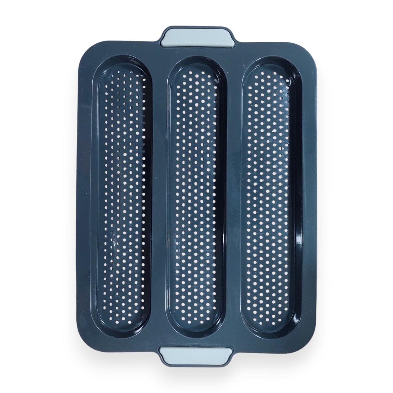 Форма для выпечки багетов LuxShine G124 Baguette 3в1 силиконовая перфорированная Серый (205291-сер) - фото 3 Форма для выпечки багетов LuxShine G124 Baguette 3в1 силиконовая перфорированная Серый (205291-сер) - фото 3