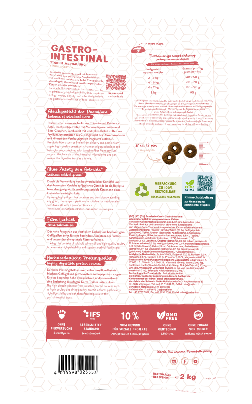 Сухий корм для котів Bosch Sanabelle Gastrointestinal 2 кг - фото 2