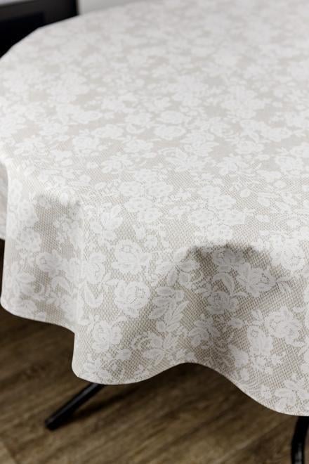 Скатерть Simfoni Кружево на натюрель d 136 см (33613)