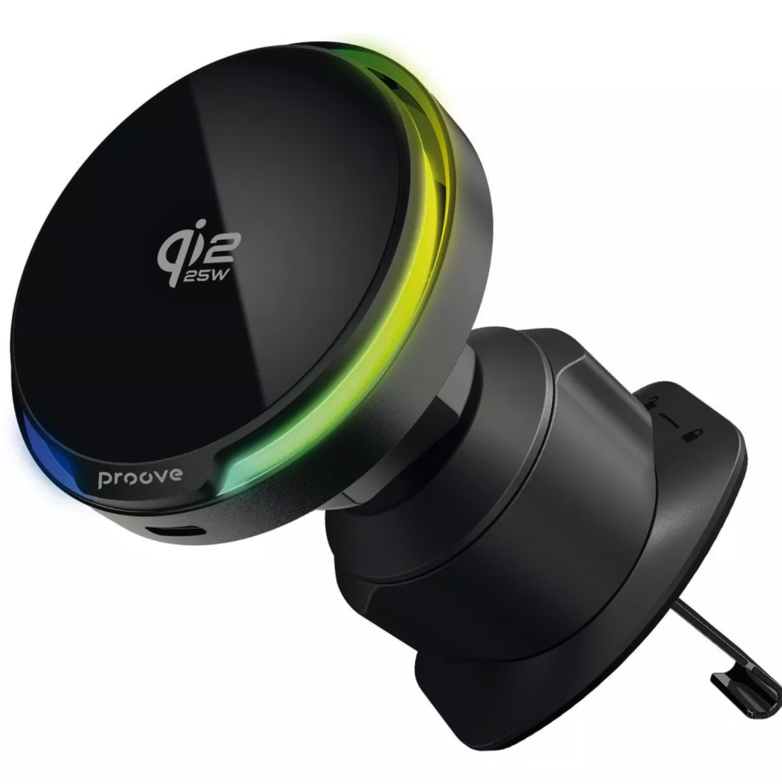 Тримач з бездротовою зарядкою автомобільний Proove Spark Qi2.2 25W з магнітним кріпленням Magnetic Ring