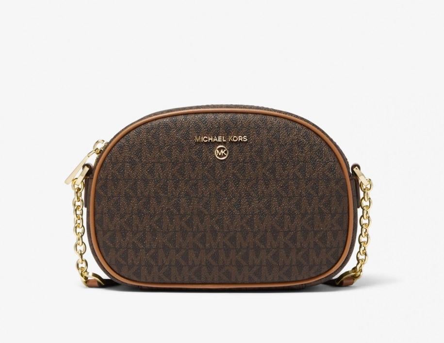 Сумка женская Michael Kors Jet Set Sharm Small Logo Crossbody Bag Коричневый